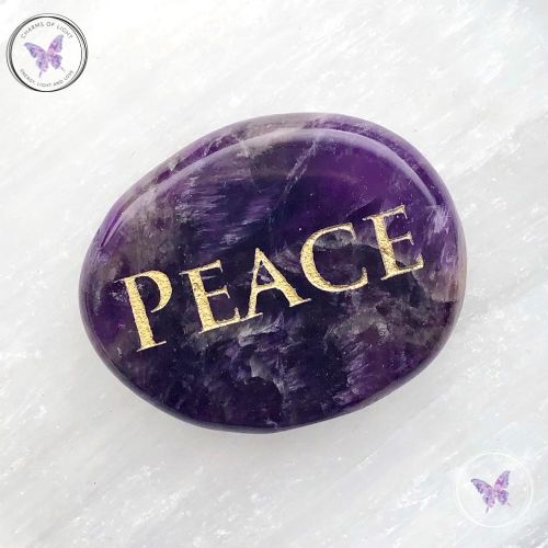 Amethyst Peace Palm Stone